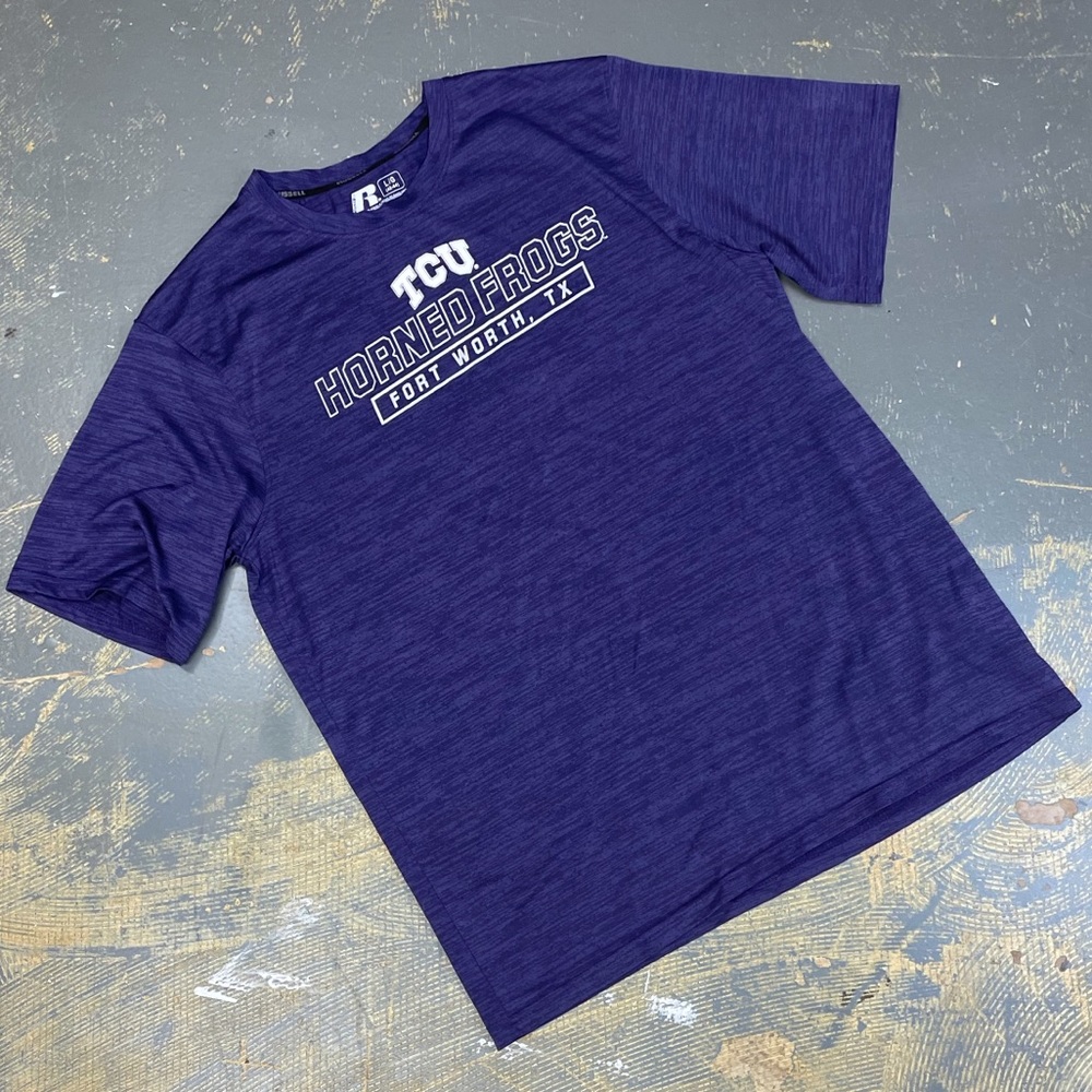 TCU Horned Frogs Russell Athletic Shirt Workout Large NCAA Texas Christian